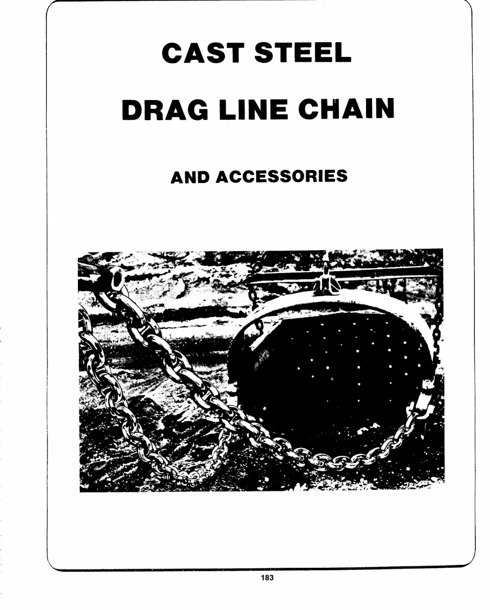 Drag Line Chain and Attachments — page 1 of the Dibblee Industries catalog (W.J. Keating, 1940–)