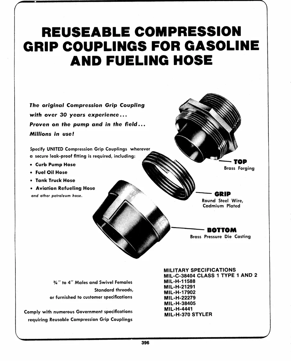 Hose Fittings — page 1 of the Dibblee Industries catalog (W.J. Keating, 1940–)